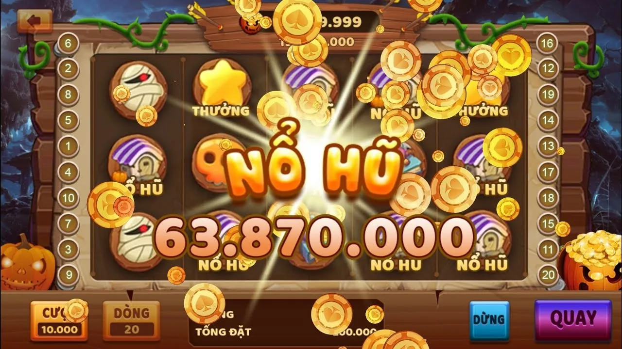 Game nổ hũ với vòng quay may mắn và jackpot lớn tại các nhà cái uy tín
